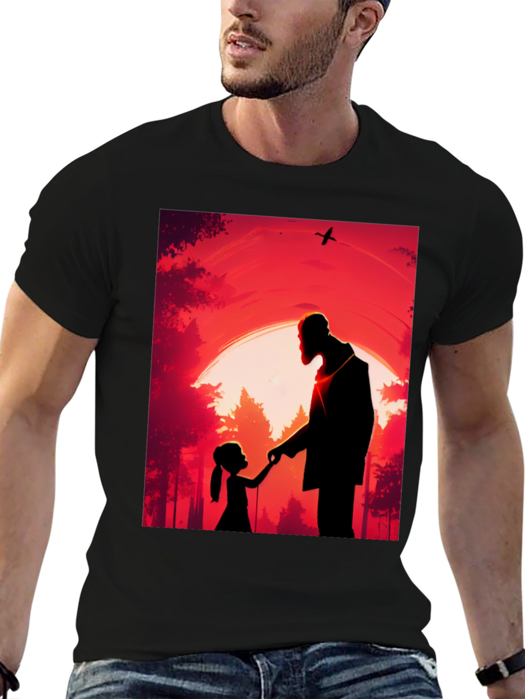 Father & Daughter Silhouette Graphic Tee