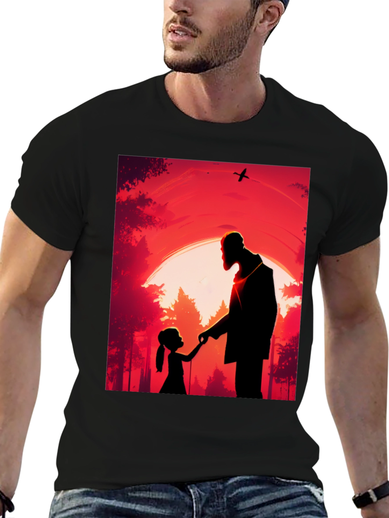 Father & Daughter Silhouette Graphic Tee