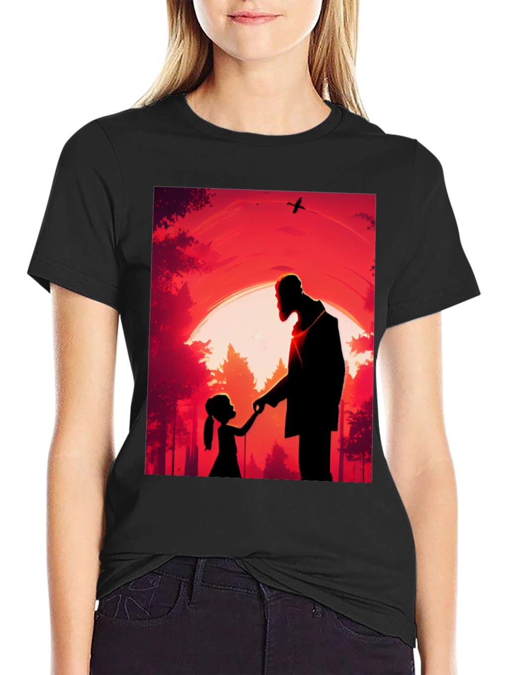 Father & Daughter Silhouette Graphic Tee