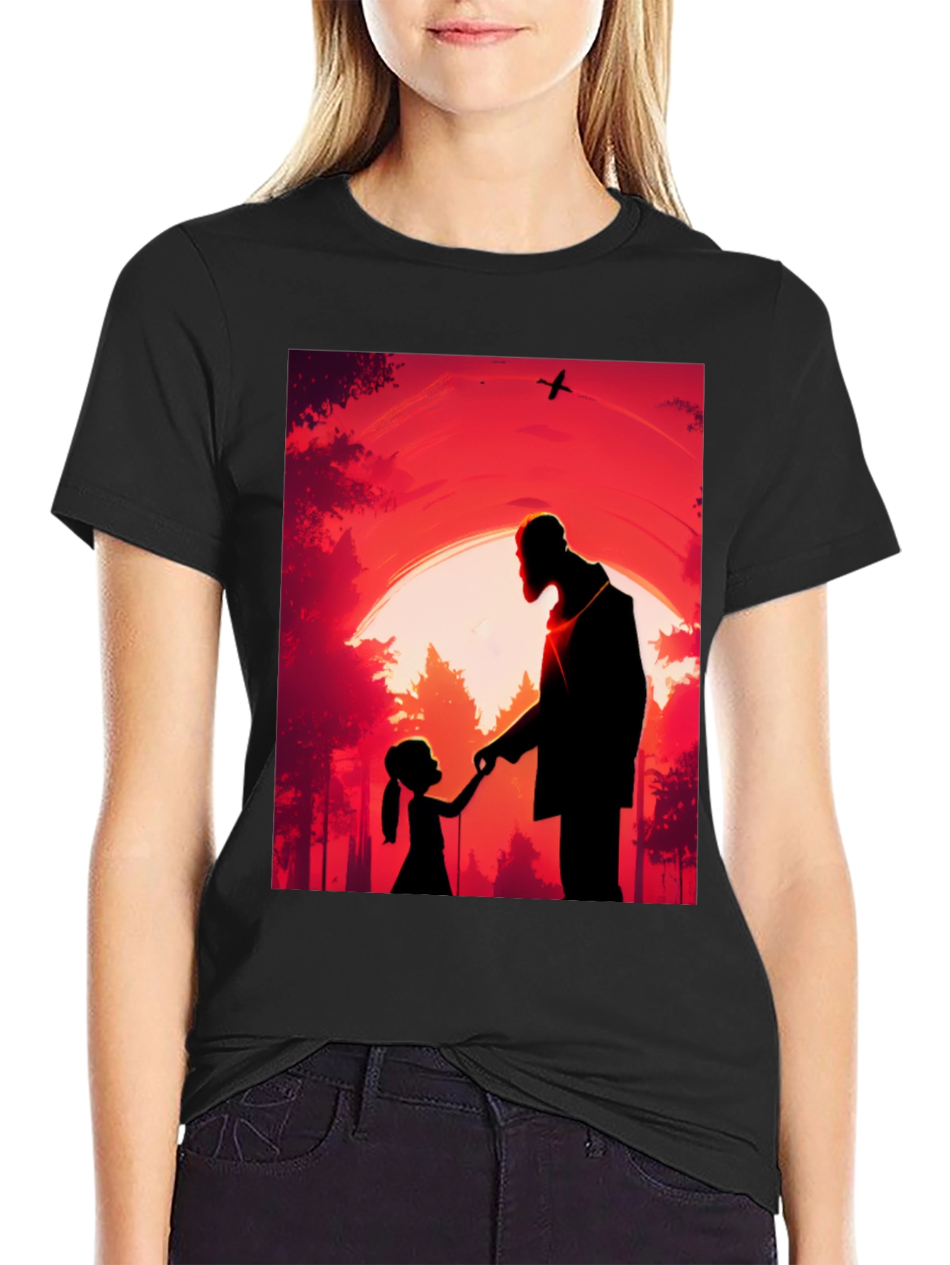 Father & Daughter Silhouette Graphic Tee