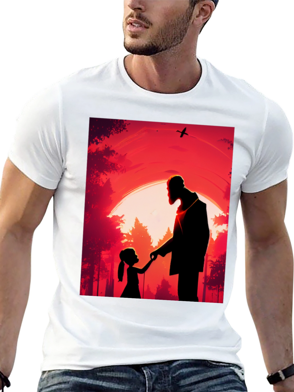 Father & Daughter Silhouette Graphic Tee