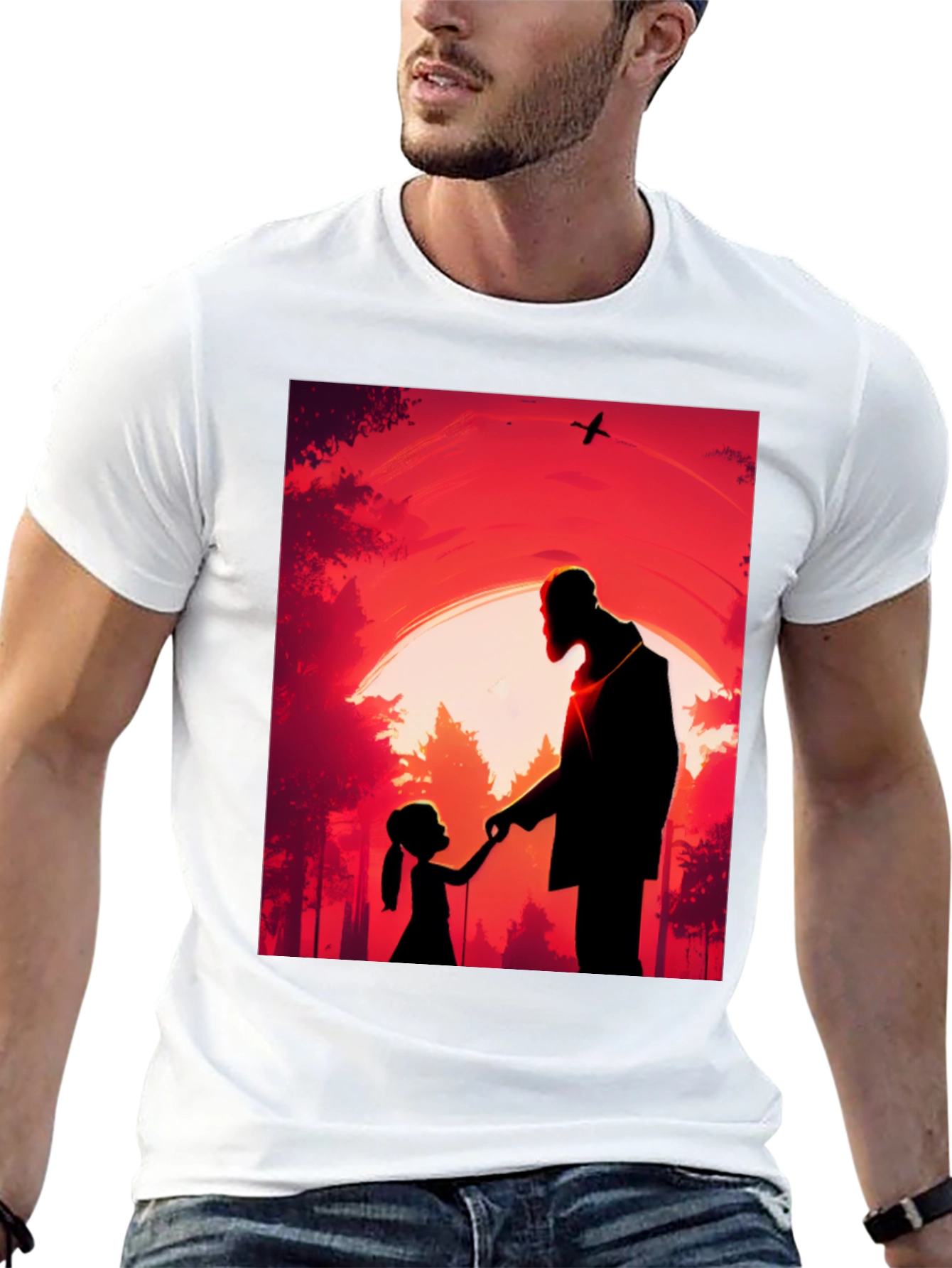 Father & Daughter Silhouette Graphic Tee