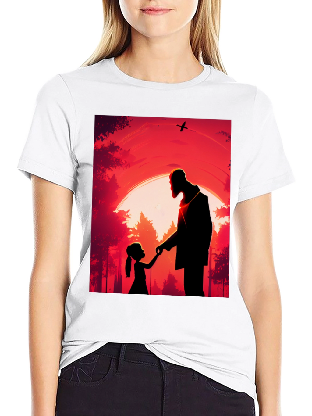 Father & Daughter Silhouette Graphic Tee