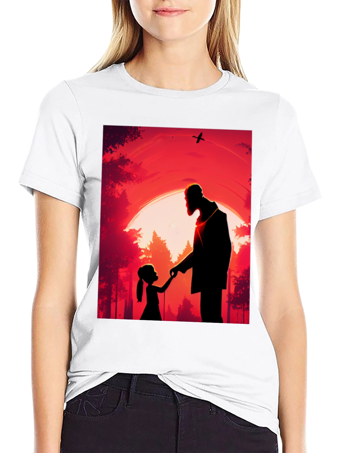 Father & Daughter Silhouette Graphic Tee