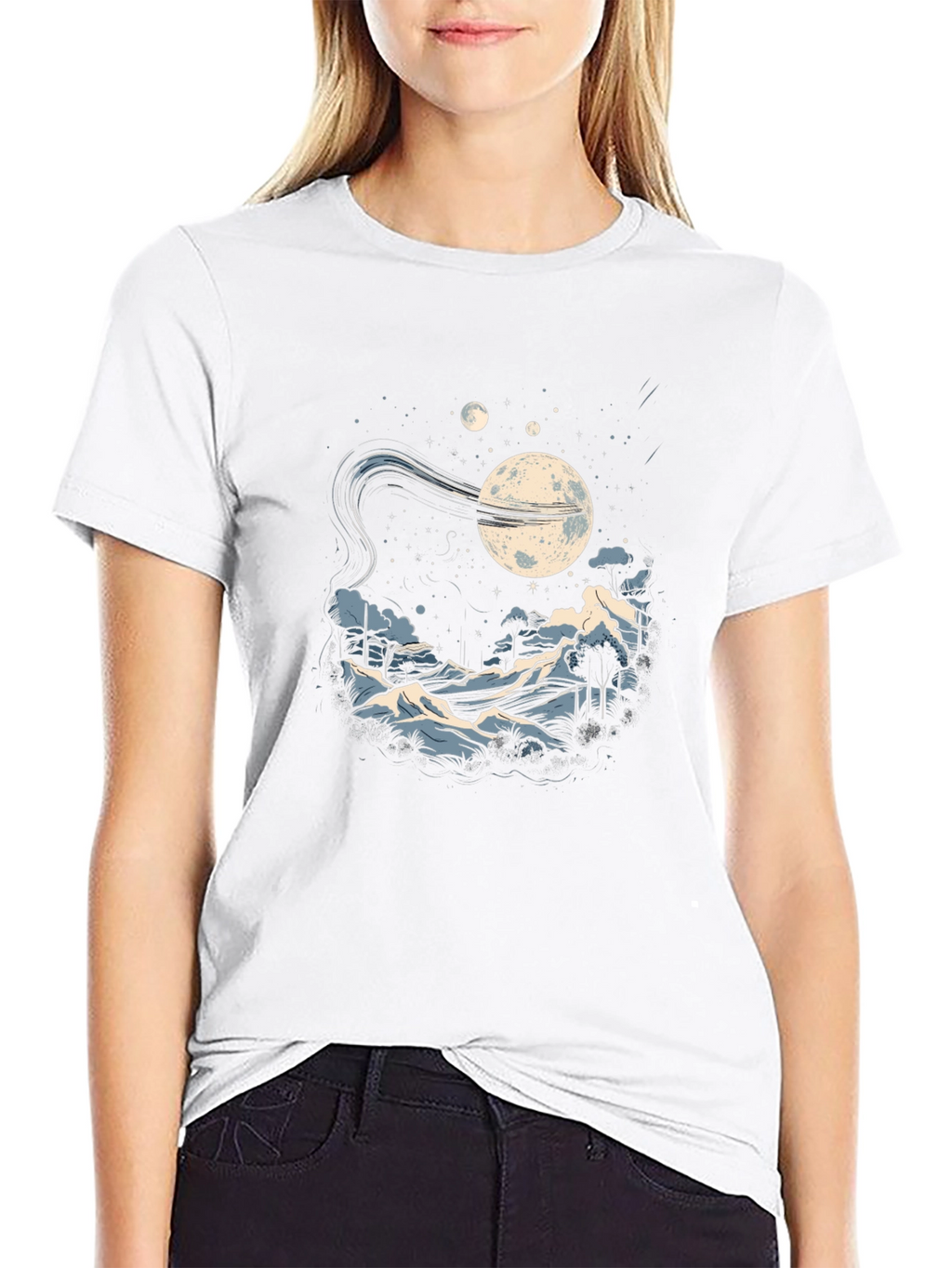 Cosmic Nightscape Graphic Tee