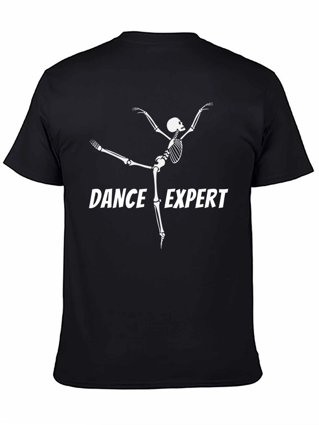 Dance Expert Skeleton Graphic Tee - Black Cotton T-Shirt