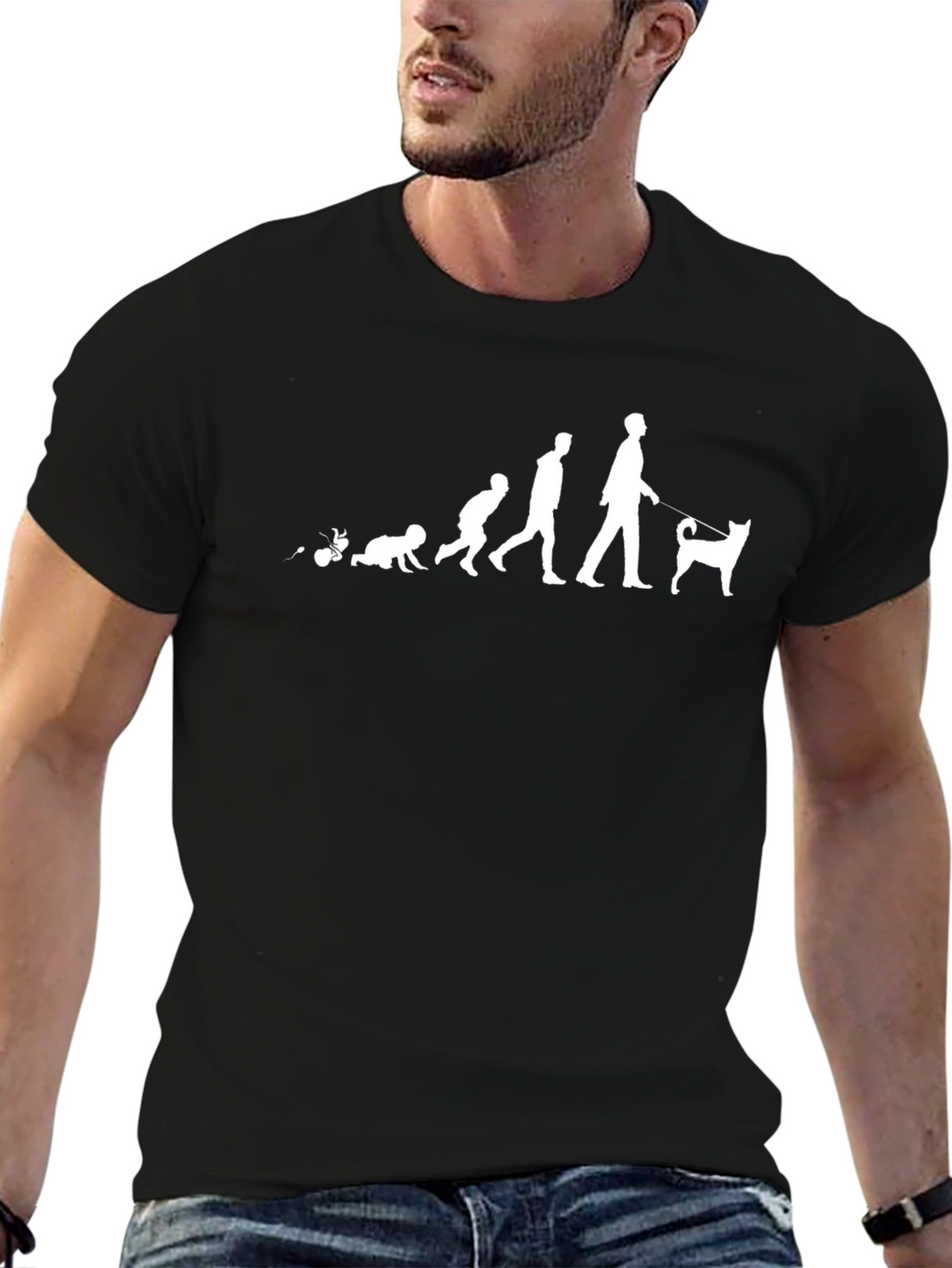 Evolution of Man Dog Lover T-Shirt