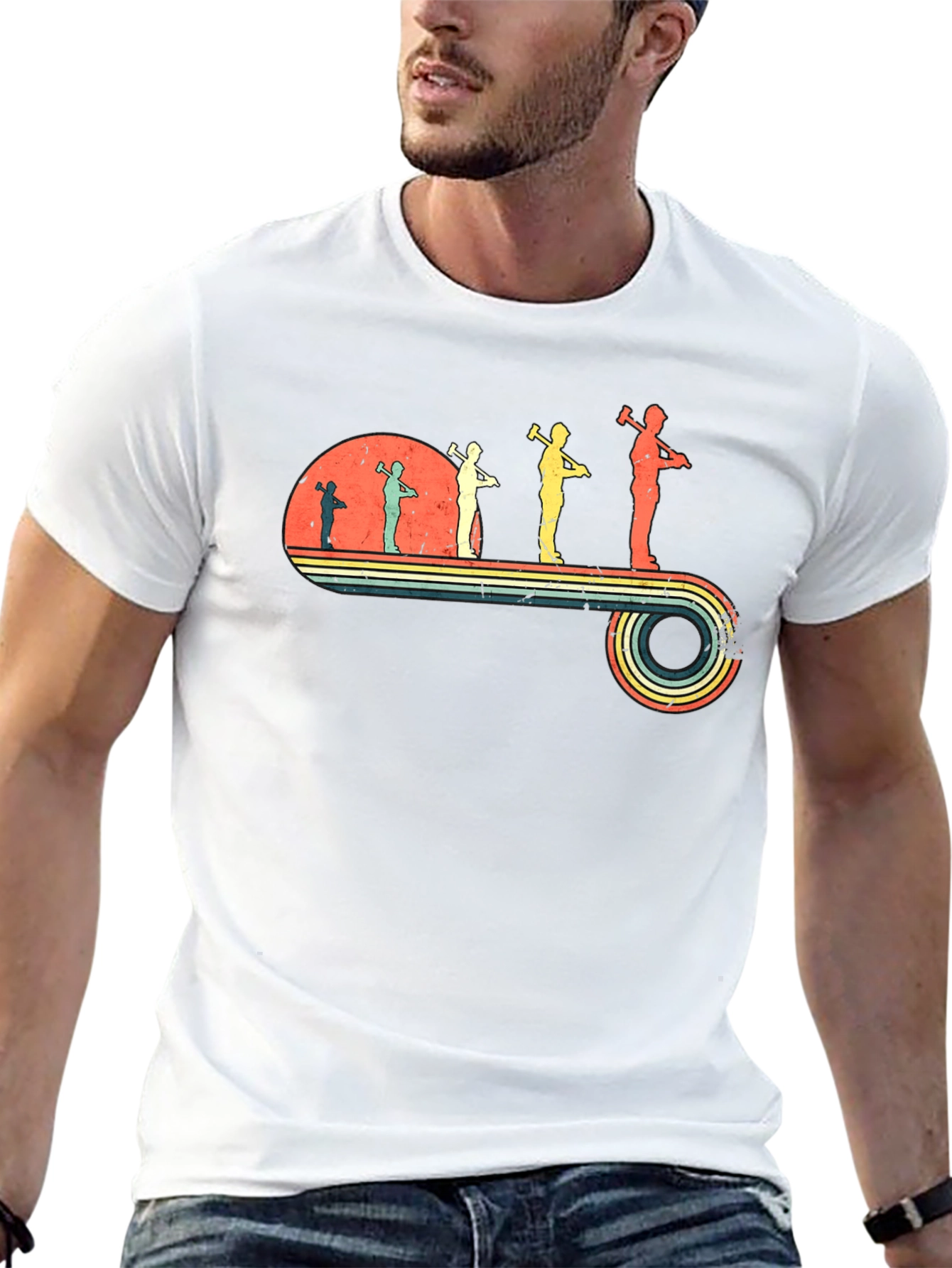 Retro Lumberjack Evolution T-Shirt