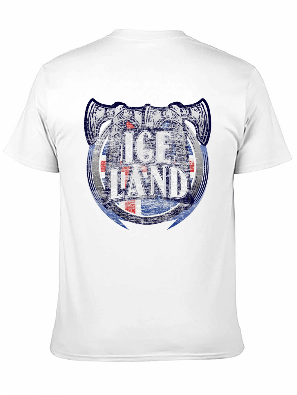 Iceland Viking Axe Flag Graphic T-Shirt