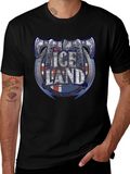 Iceland Viking Axe Flag Graphic T-Shirt
