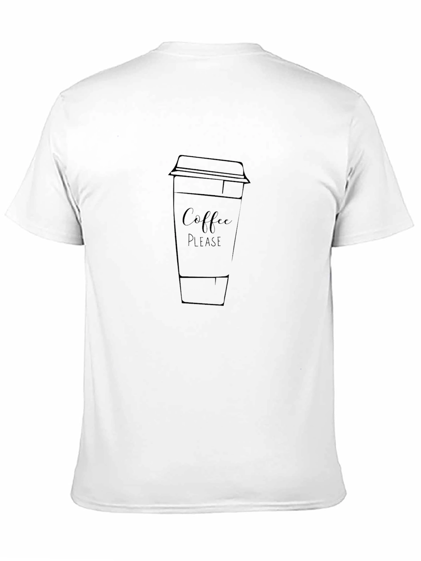 Coffee Please Graphic Tee - Black Casual T-Shirt