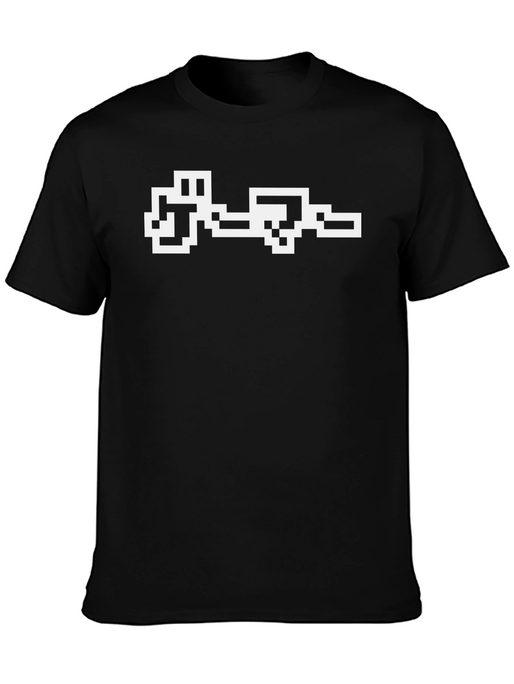 Retro Pixel Art Black T-Shirt