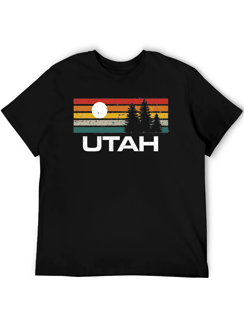 Retro Utah Graphic Tee - Mountain & Sunrise Design