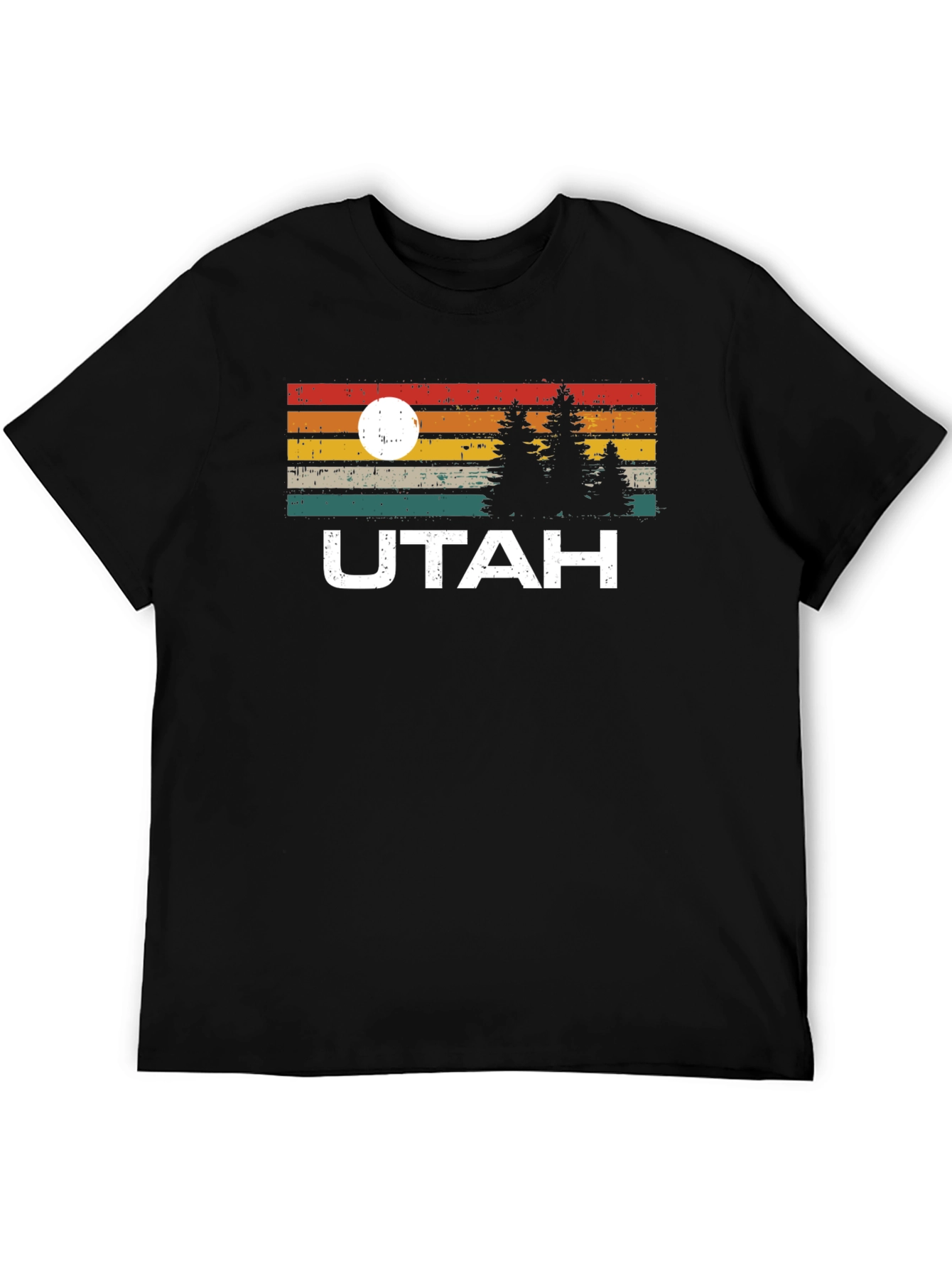 Retro Utah Graphic Tee - Mountain & Sunrise Design