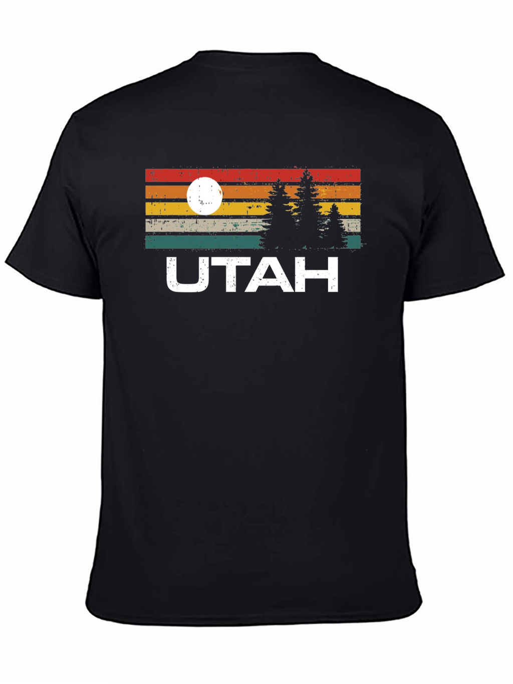 Retro Utah Graphic Tee - Mountain & Sunrise Design