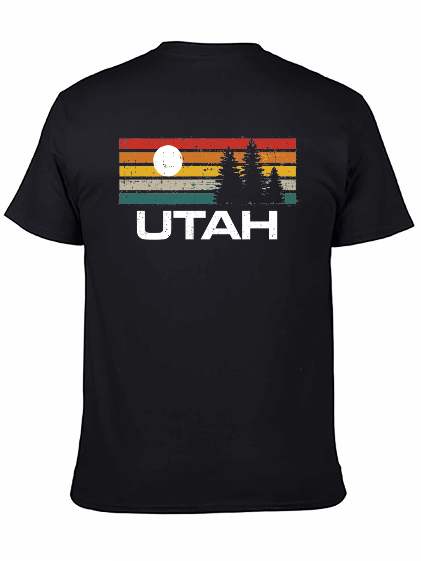 Retro Utah Graphic Tee - Mountain & Sunrise Design