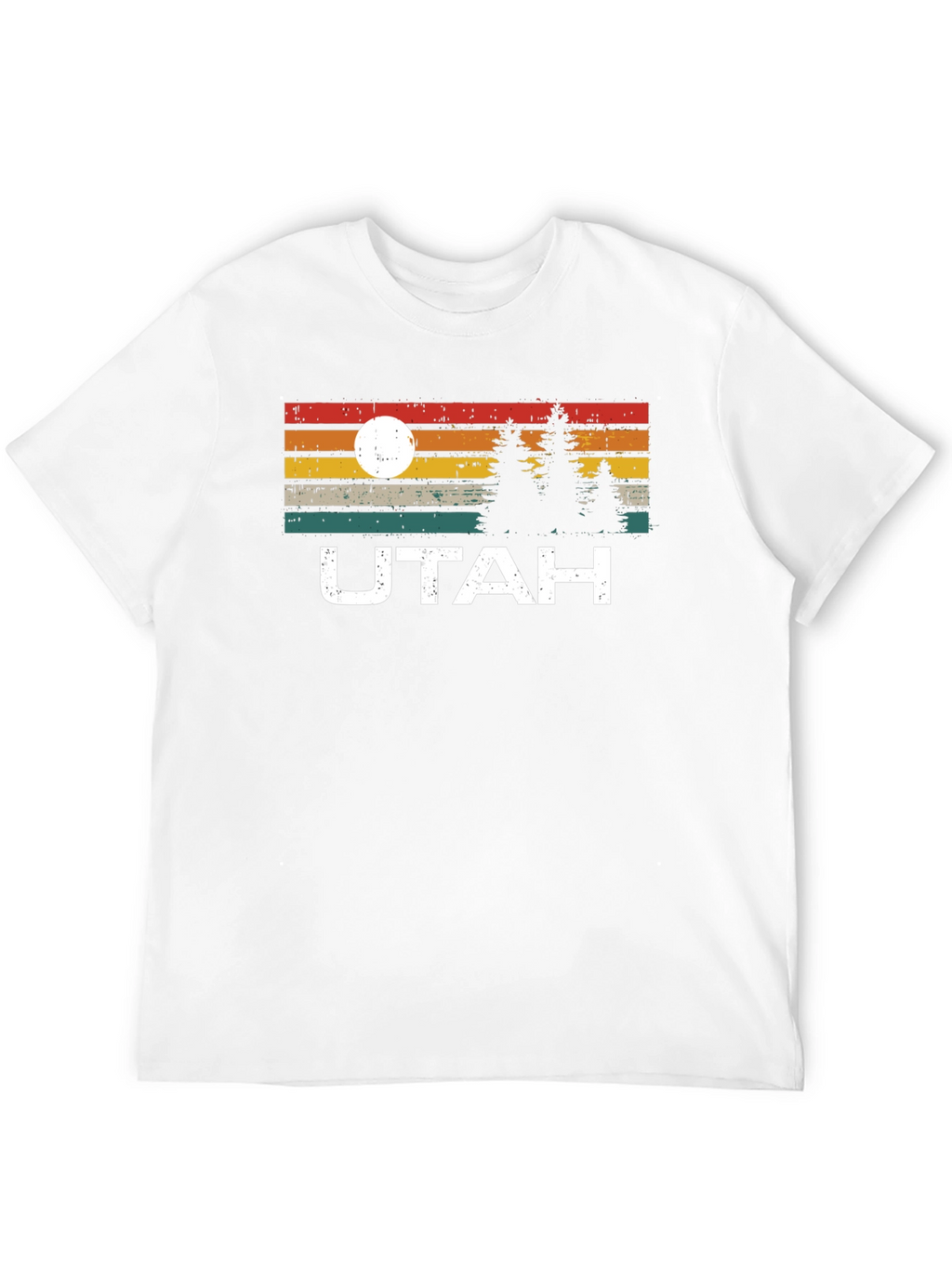Retro Utah Graphic Tee - Mountain & Sunrise Design