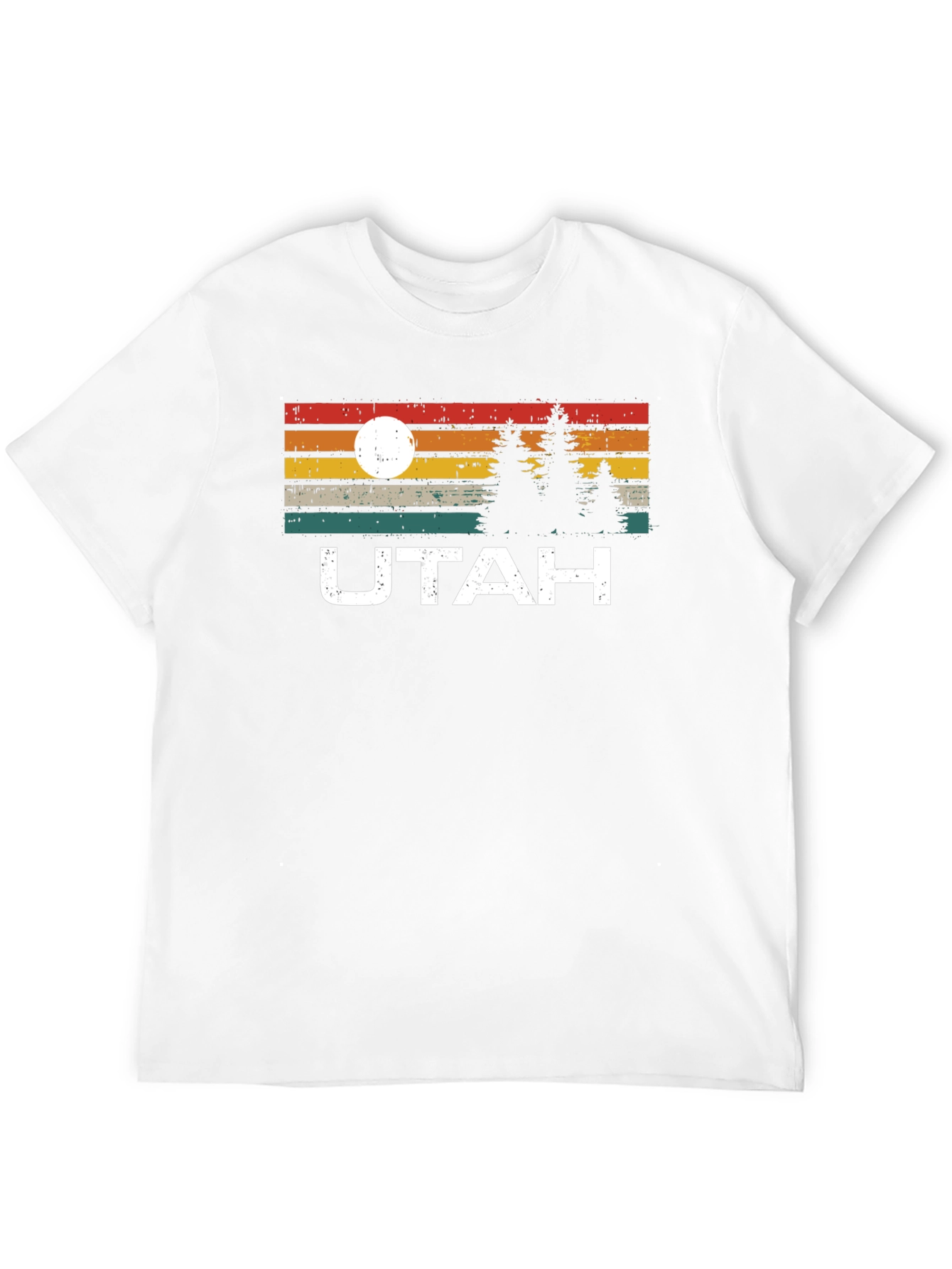 Retro Utah Graphic Tee - Mountain & Sunrise Design