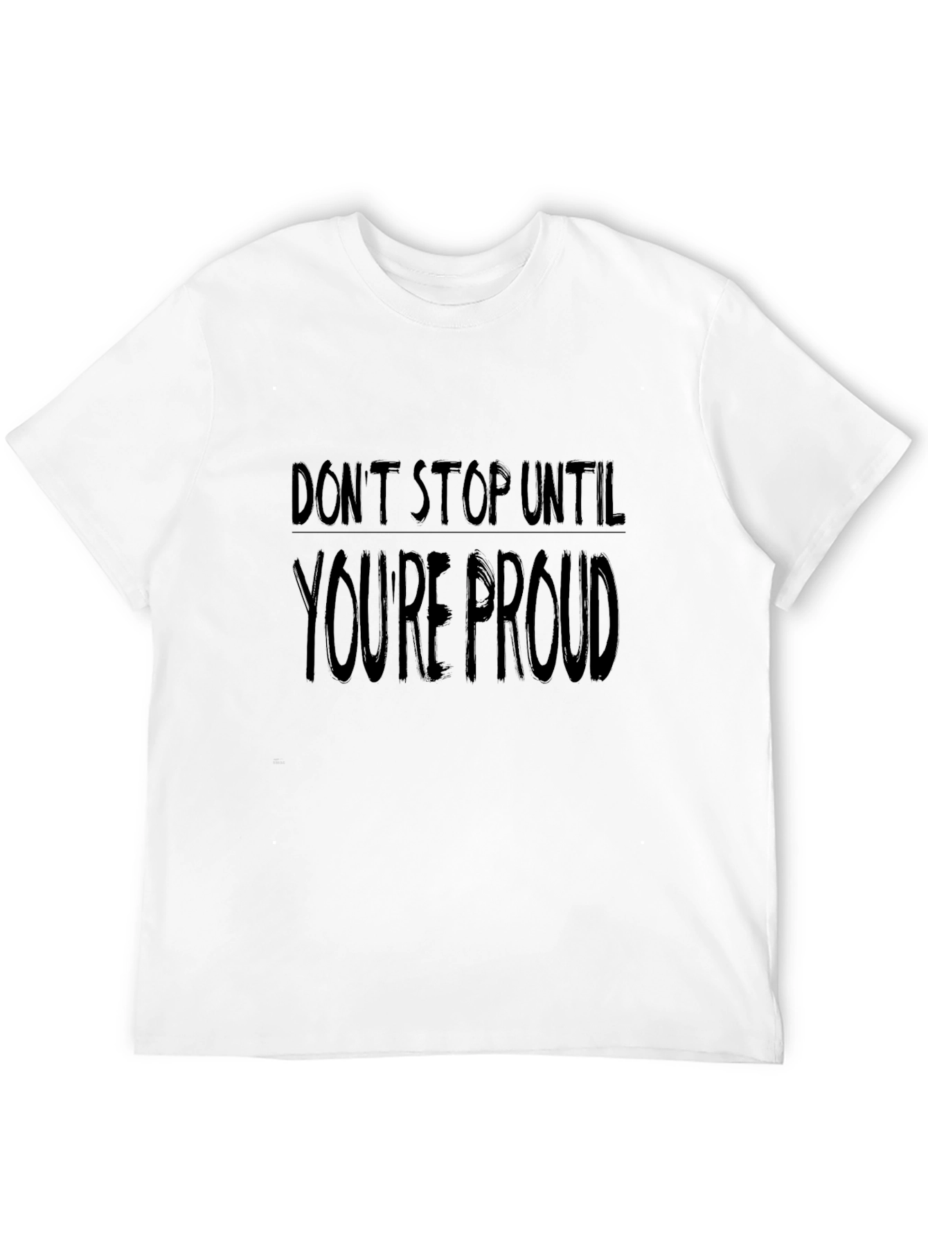Motivational Dont Stop Graphic Tee - Black
