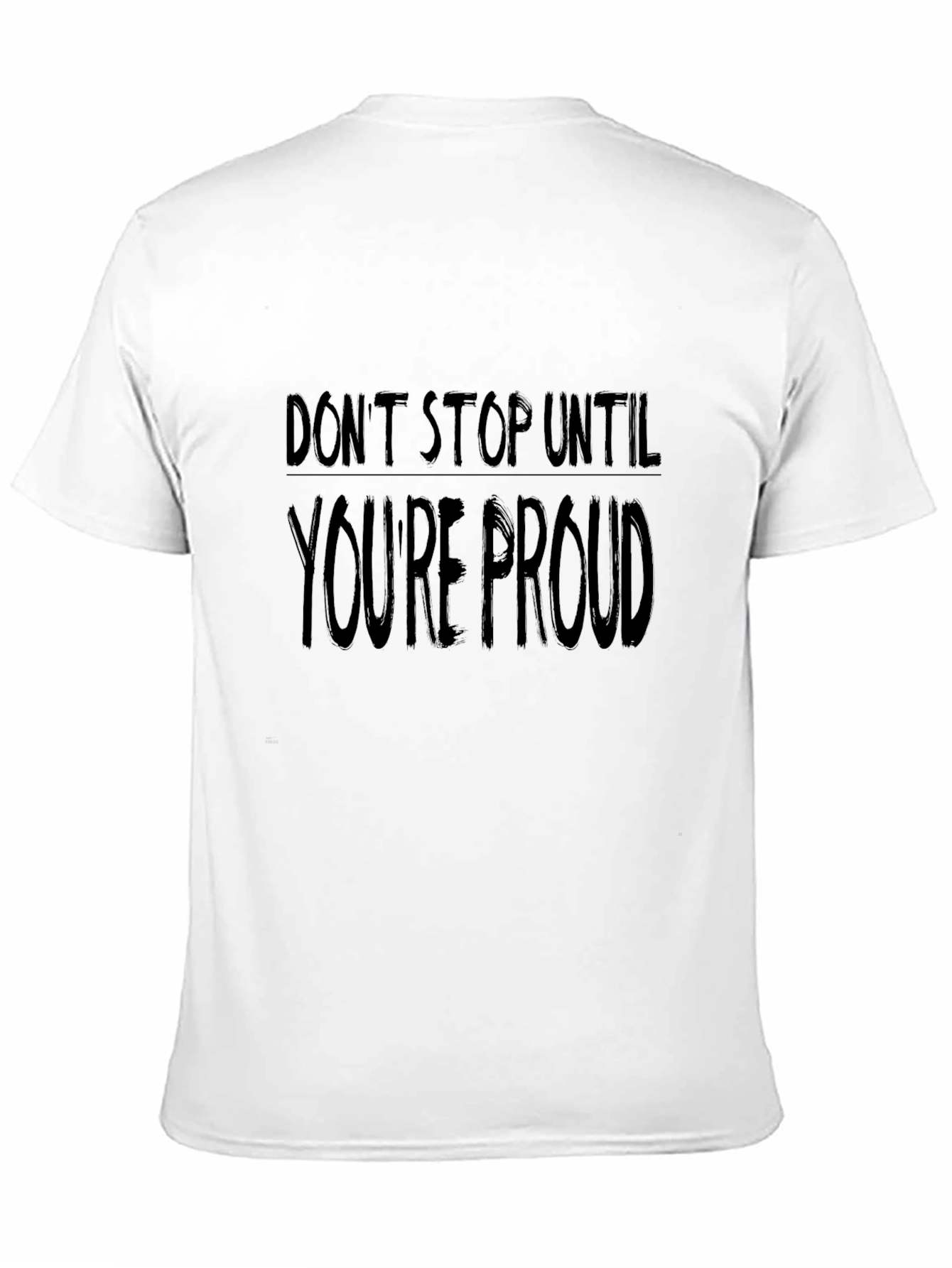 Motivational Dont Stop Graphic Tee - Black