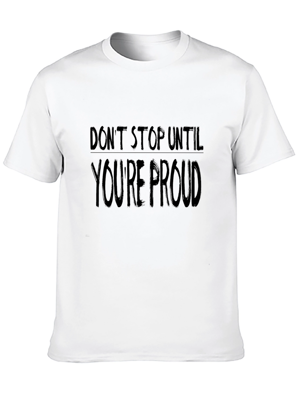 Motivational Dont Stop Graphic Tee - Black