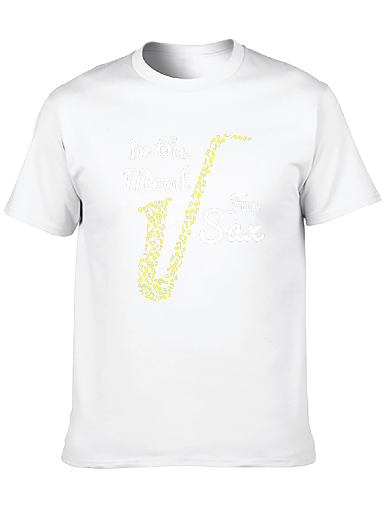 In the Mood For Sax T-Shirt - Music Note Saxophone Design