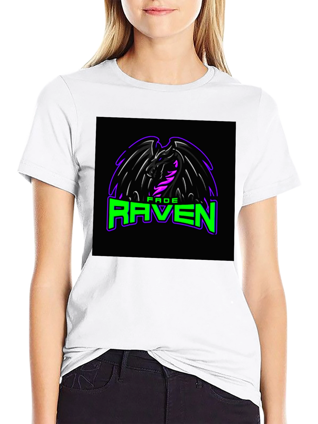 Fade Raven Graphic Tee - Black