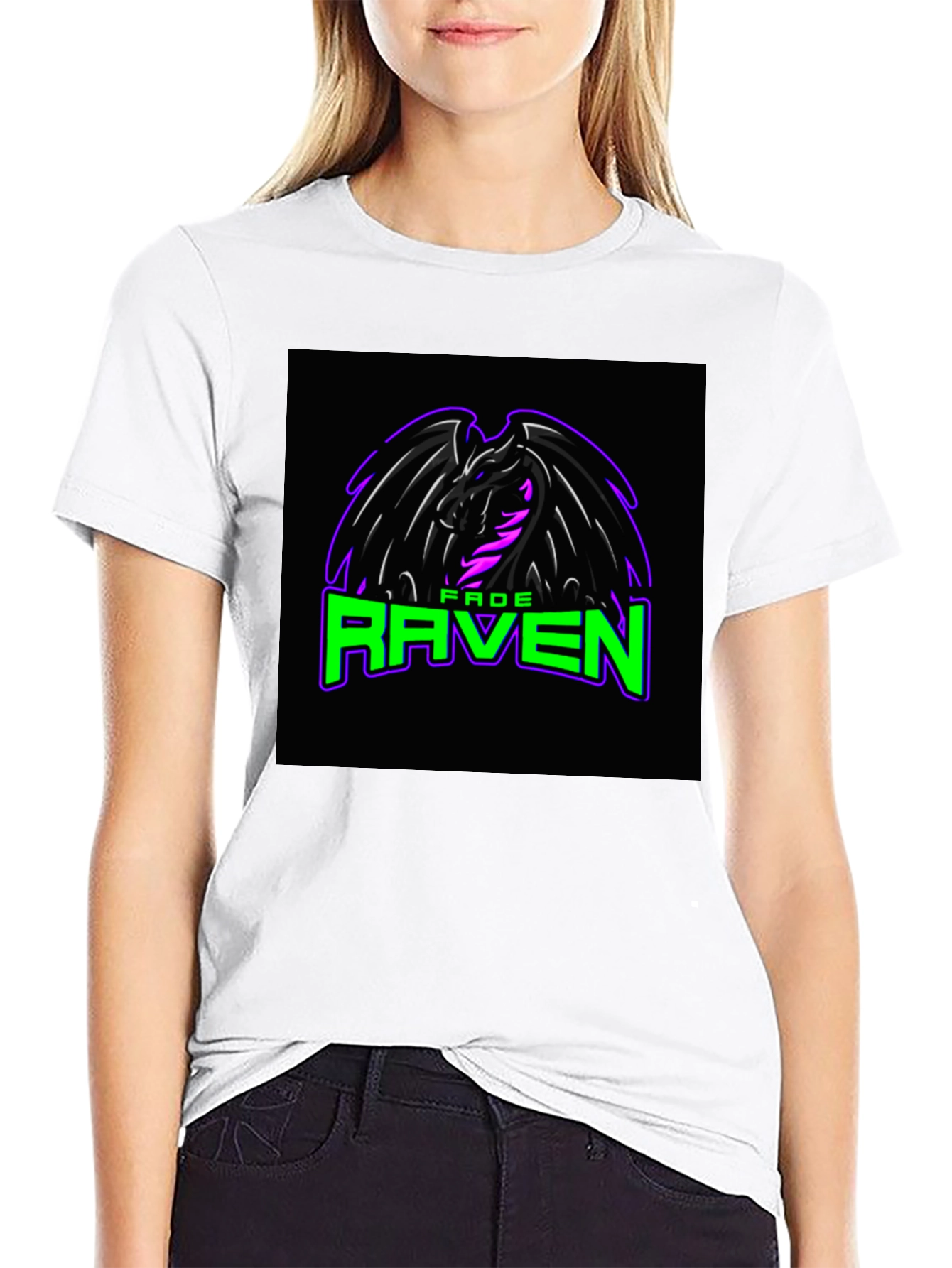 Fade Raven Graphic Tee - Black