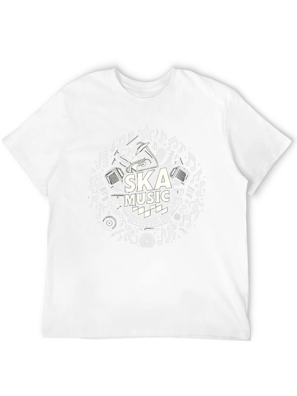 Ska Music Graphic T-Shirt - Black Cotton Tee