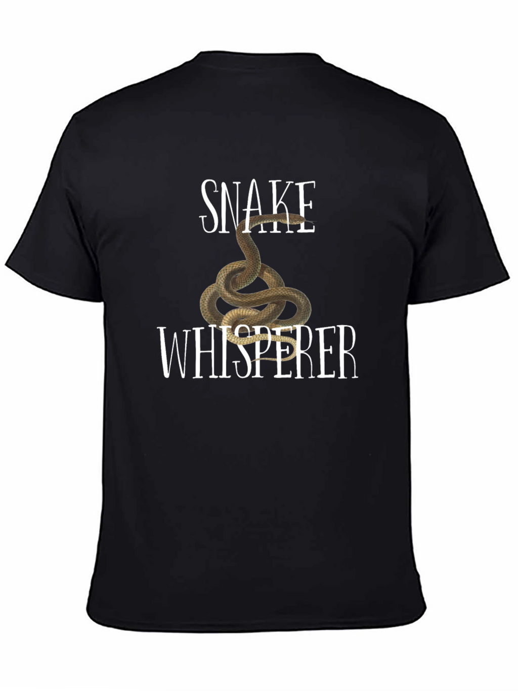 Snake Whisperer Graphic Tee - Black Cotton T-Shirt