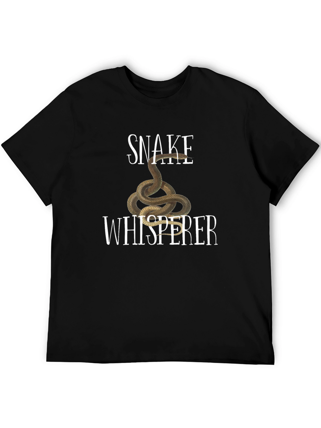 Snake Whisperer Graphic Tee - Black Cotton T-Shirt
