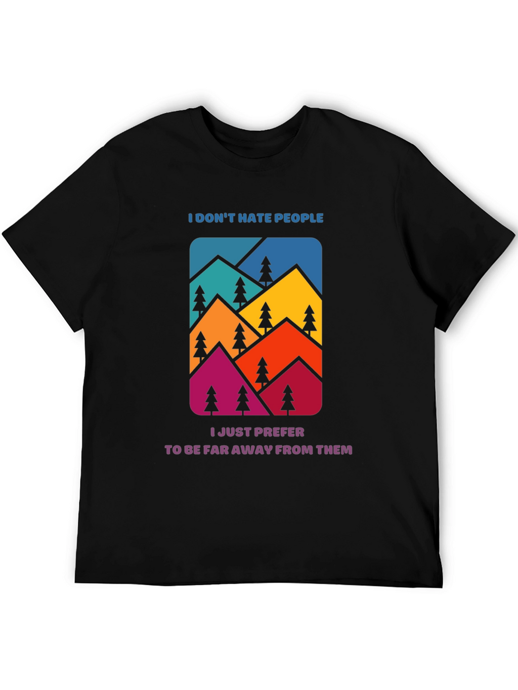 Mountains Graphic Tee - Introvert Funny T-Shirt