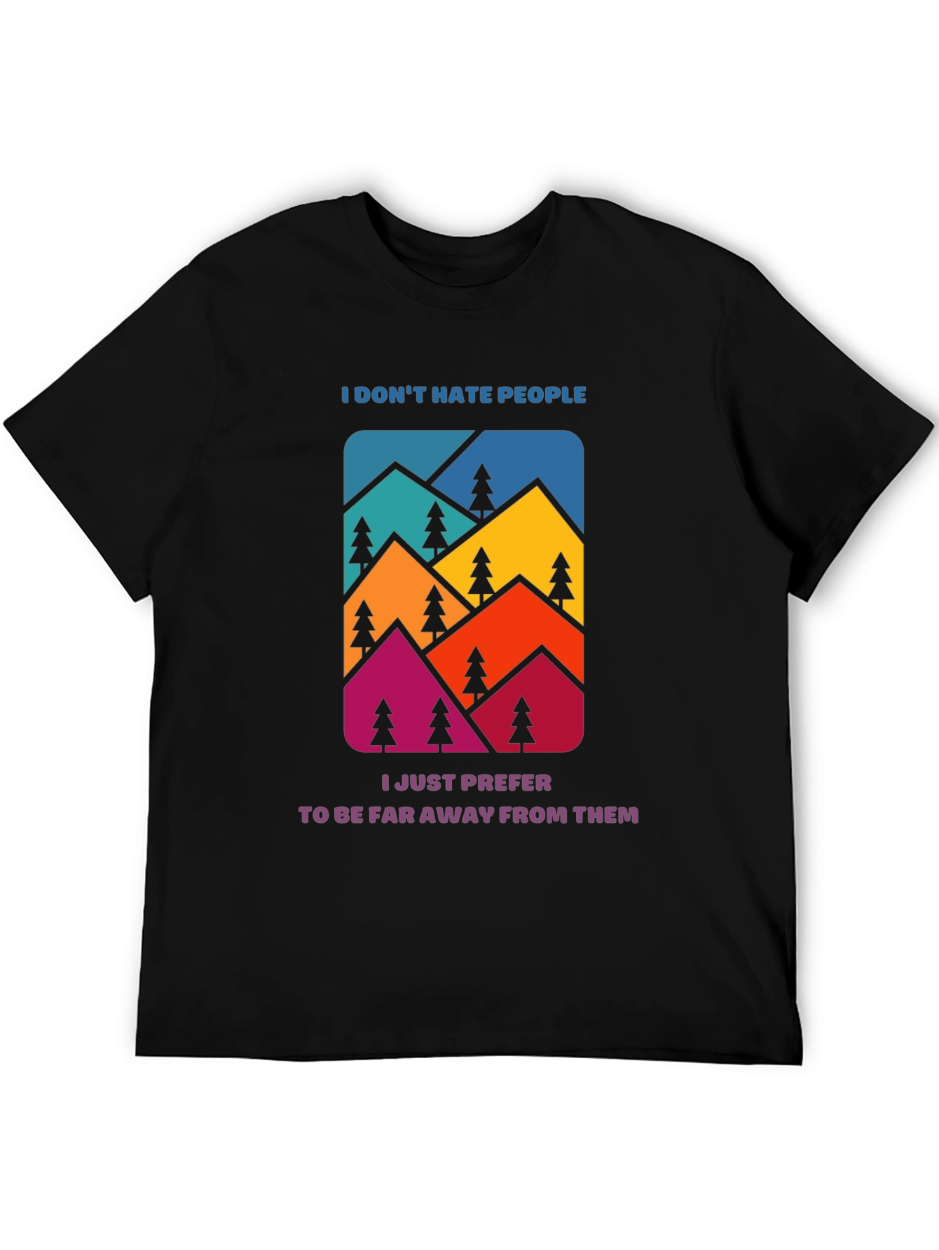 Mountains Graphic Tee - Introvert Funny T-Shirt