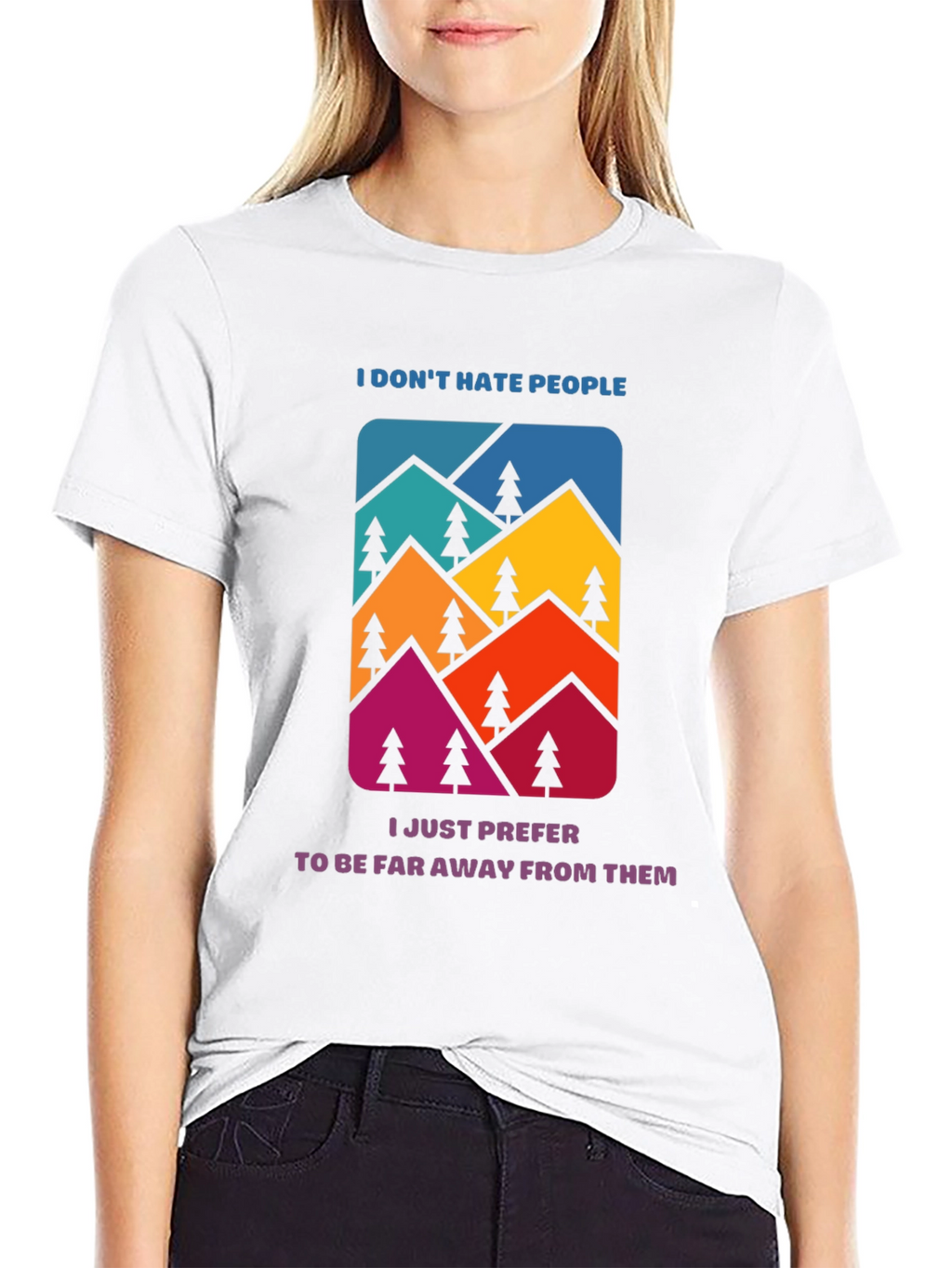 Mountains Graphic Tee - Introvert Funny T-Shirt