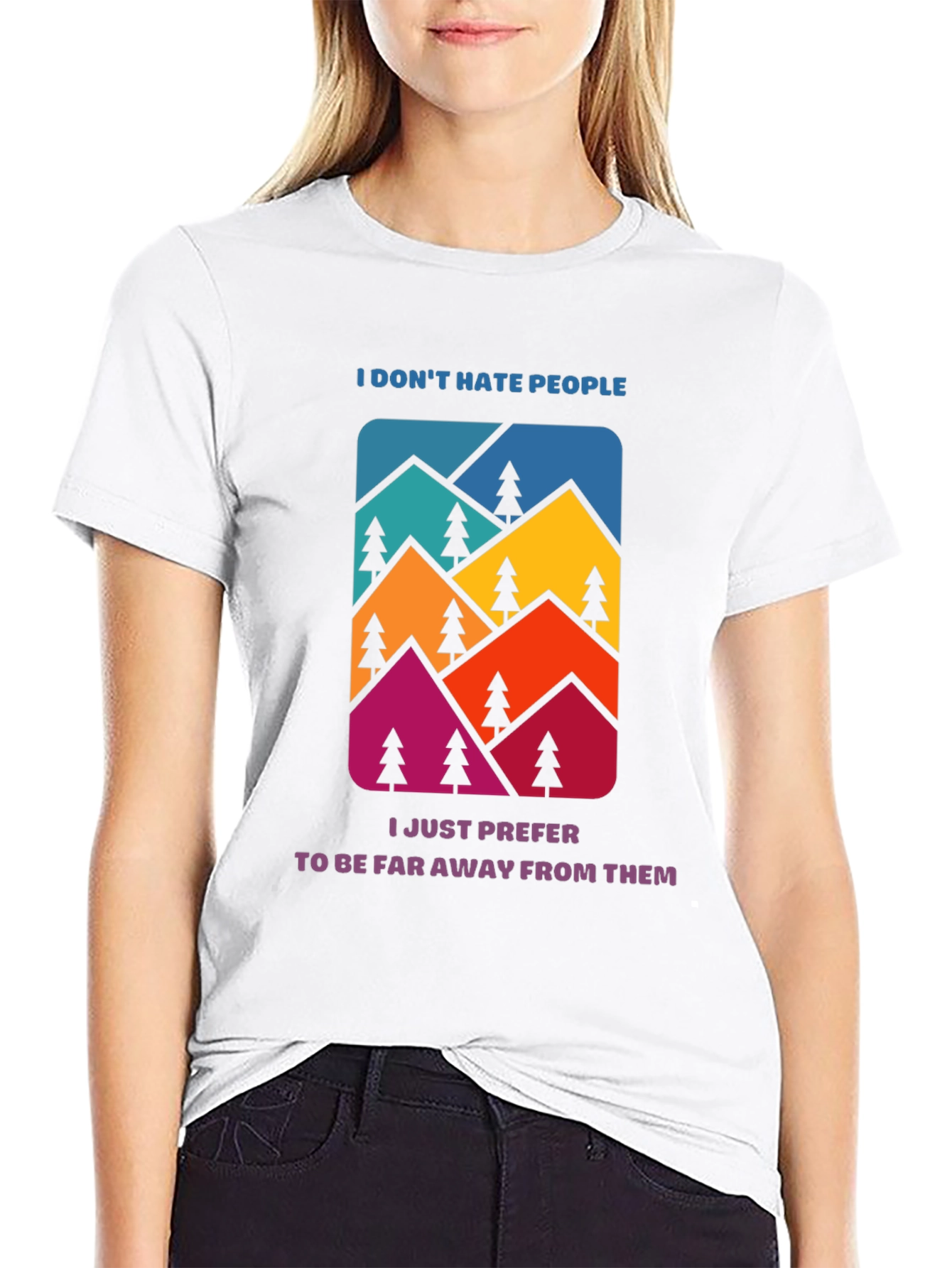 Mountains Graphic Tee - Introvert Funny T-Shirt