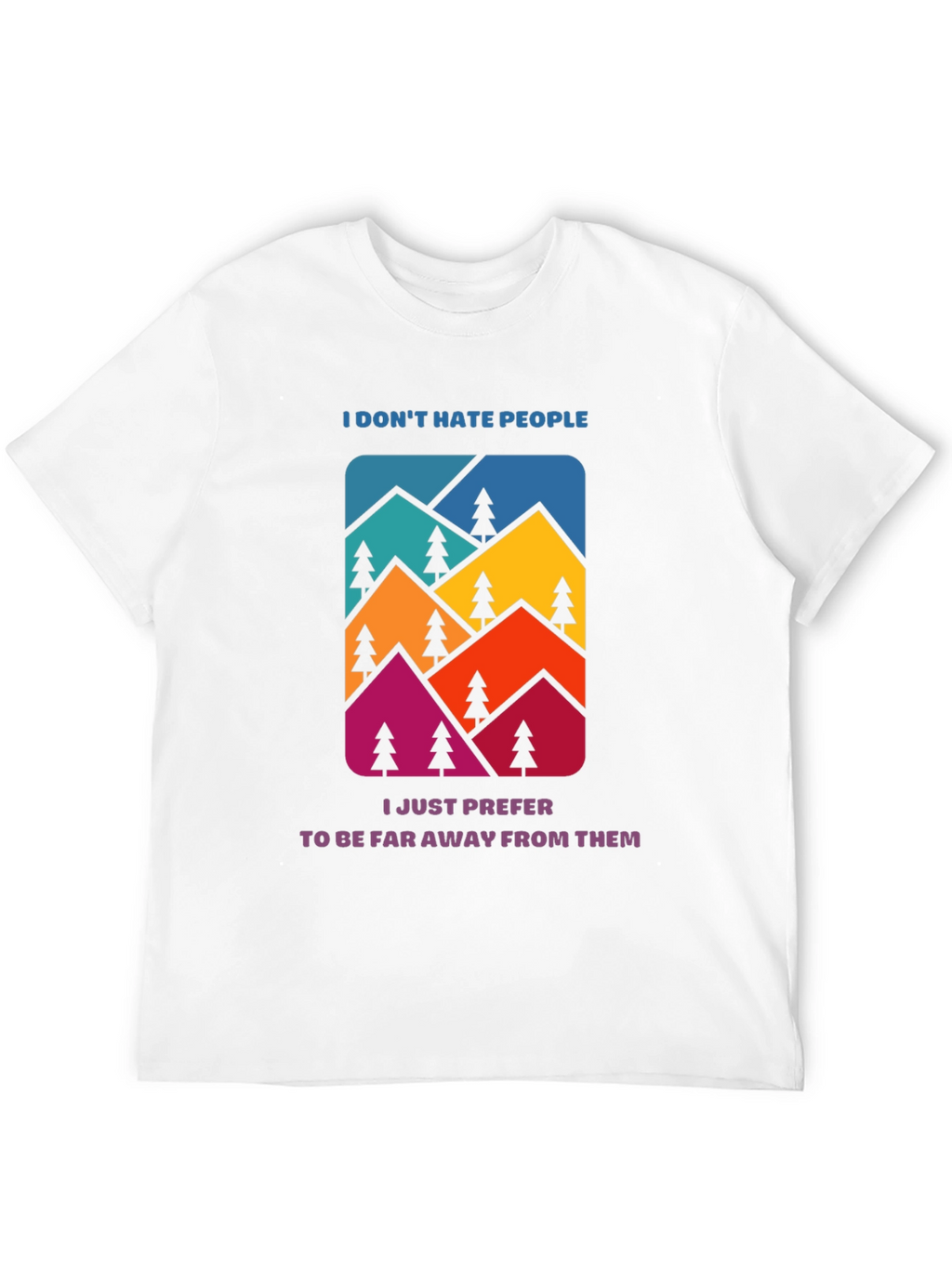 Mountains Graphic Tee - Introvert Funny T-Shirt