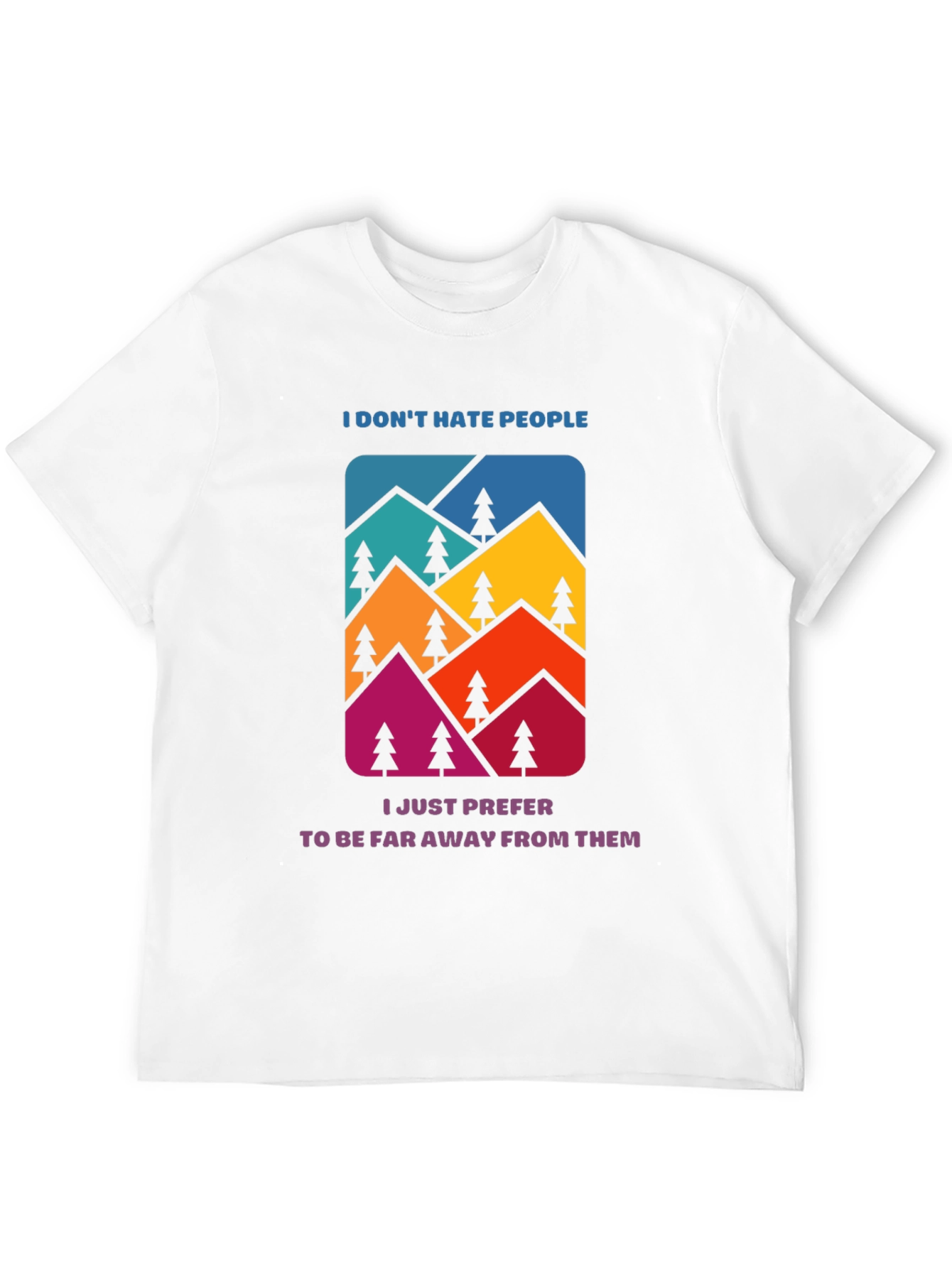 Mountains Graphic Tee - Introvert Funny T-Shirt