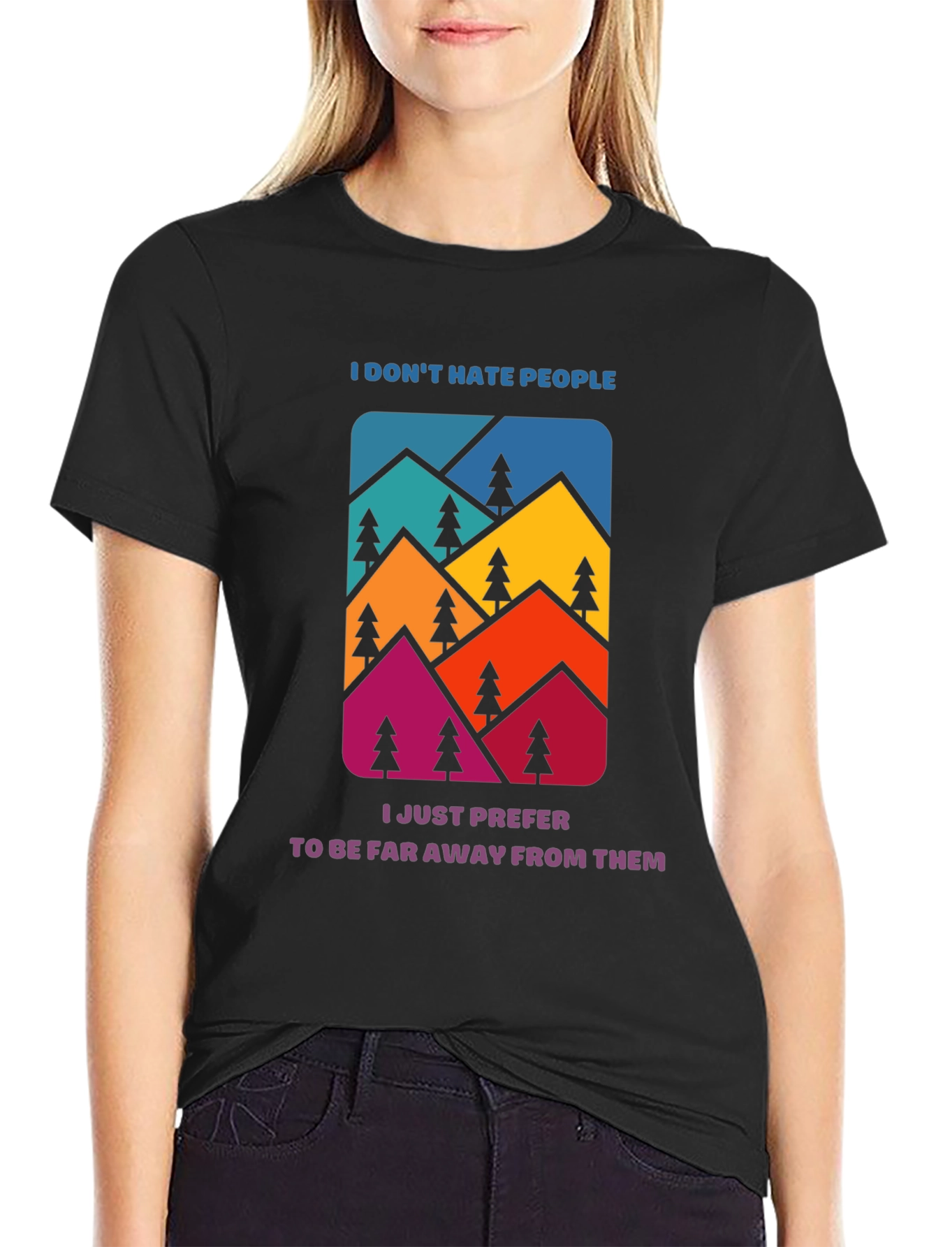 Mountains Graphic Tee - Introvert Funny T-Shirt