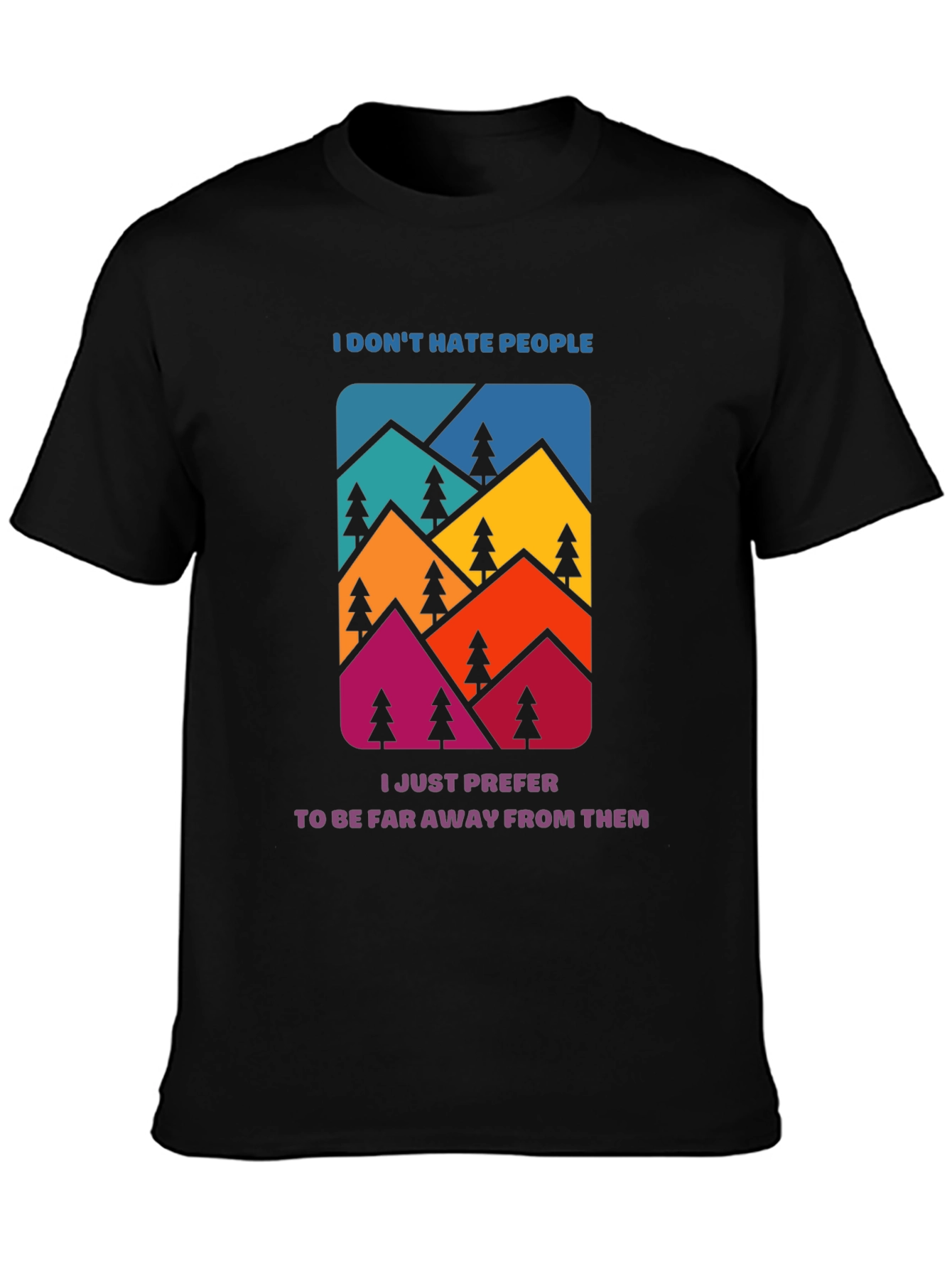 Mountains Graphic Tee - Introvert Funny T-Shirt