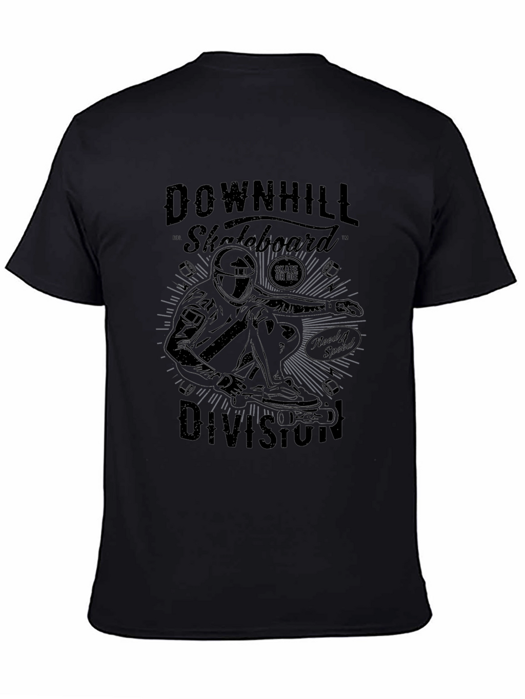 Downhill Skateboard Division Black T-Shirt