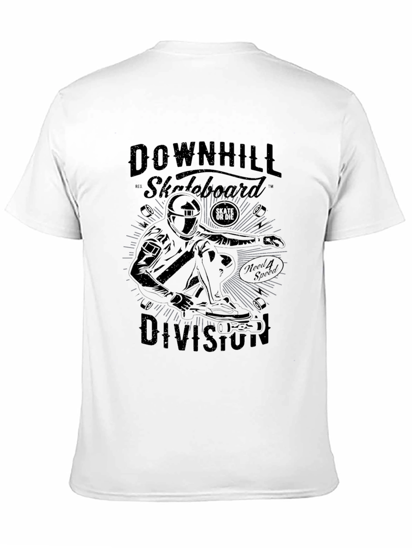 Downhill Skateboard Division Black T-Shirt