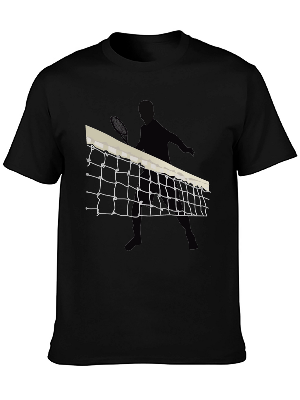 Tennis Player Graphic Black Tee
