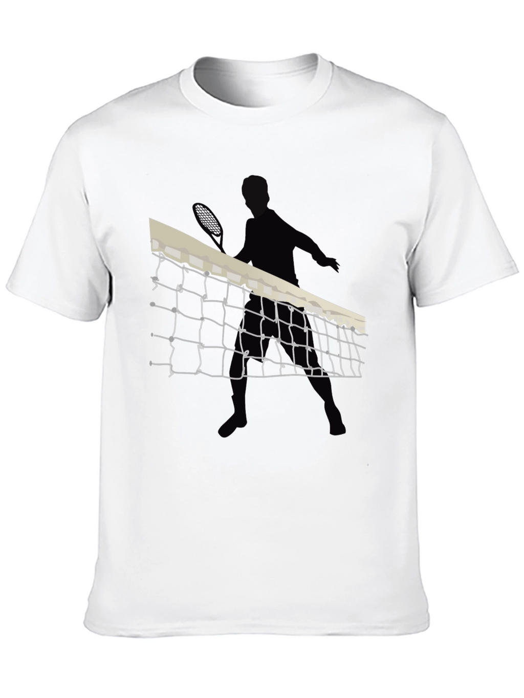 Tennis Player Graphic Black Tee