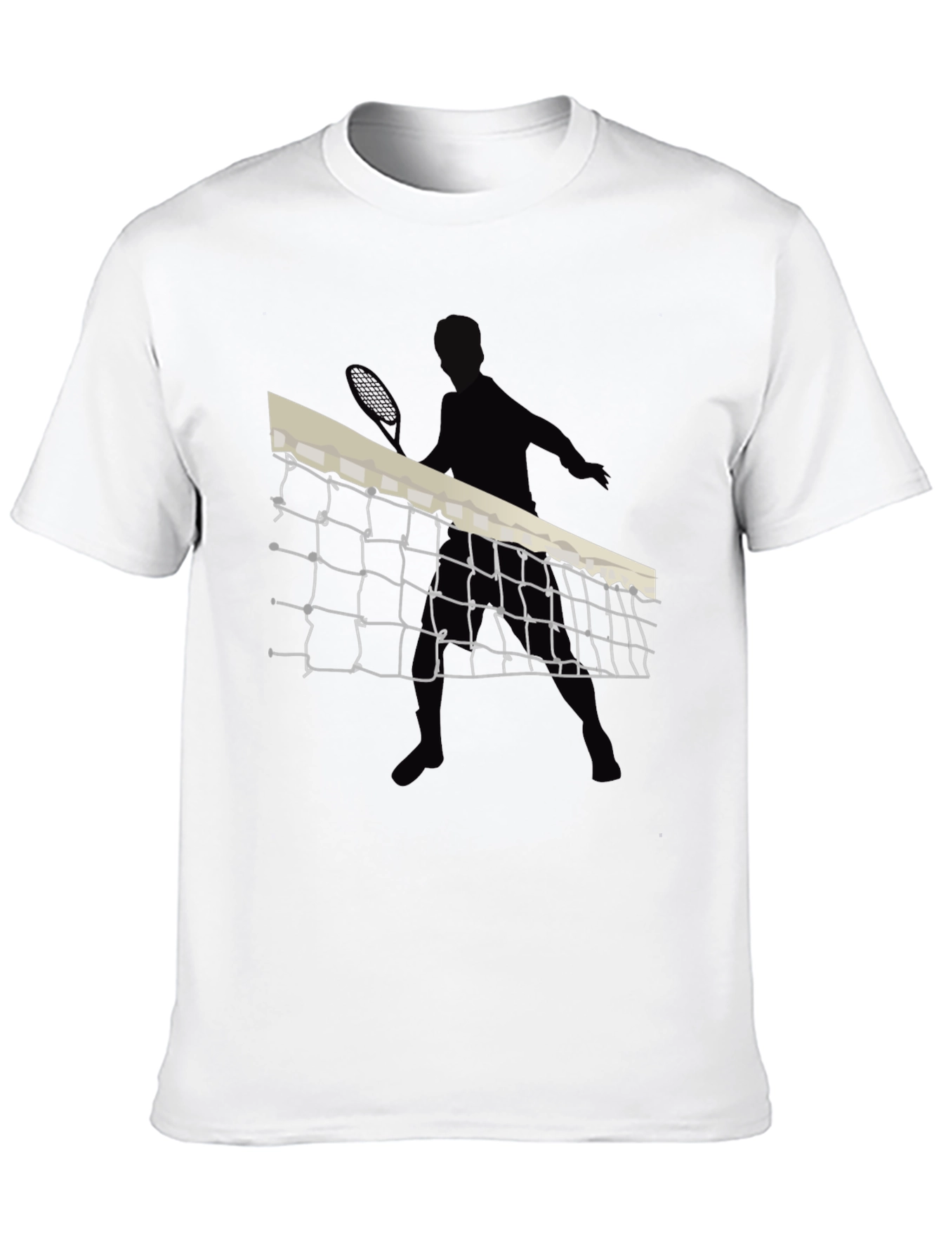 Tennis Player Graphic Black Tee