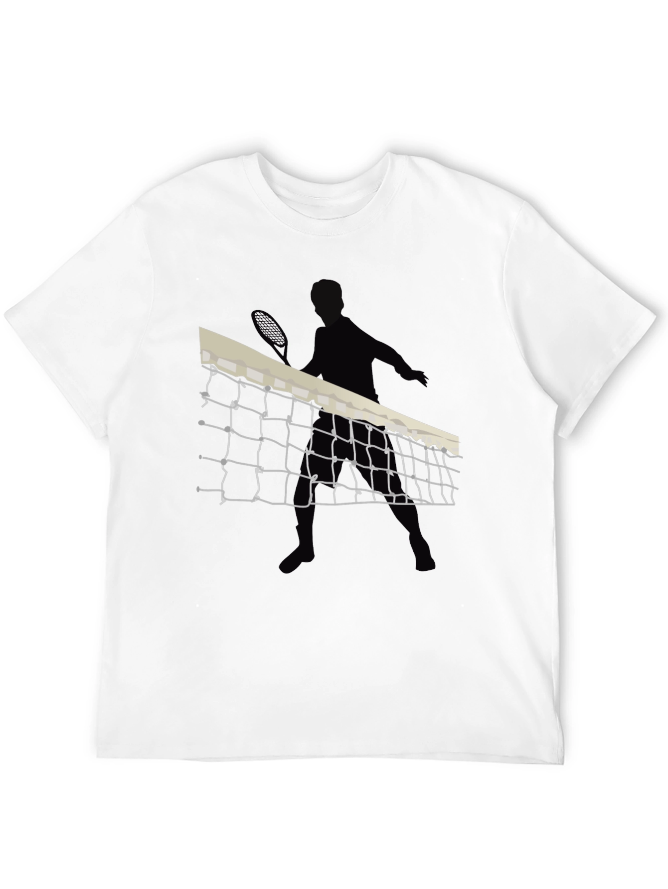 Tennis Player Graphic Black Tee