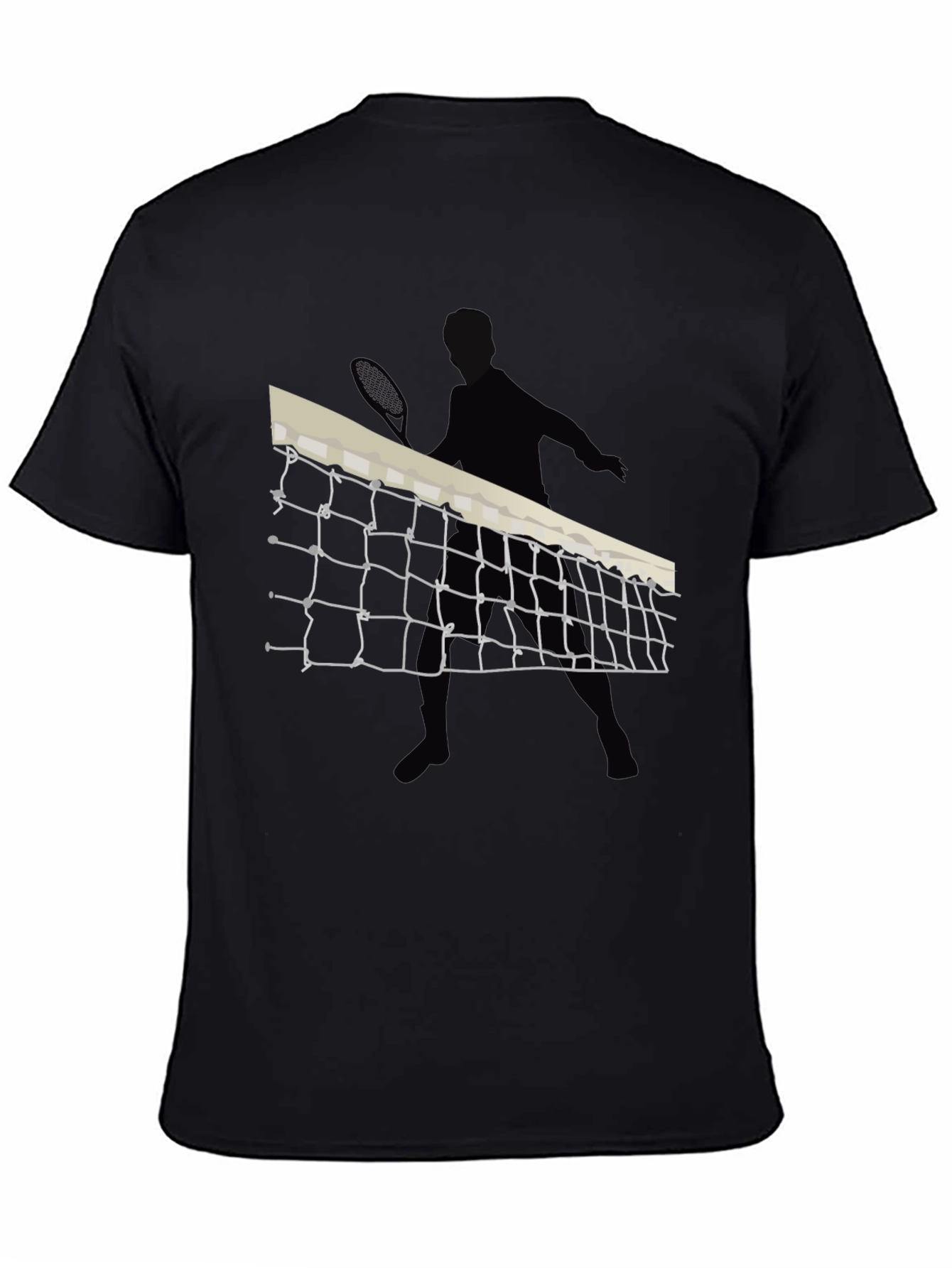 Tennis Player Graphic Black Tee