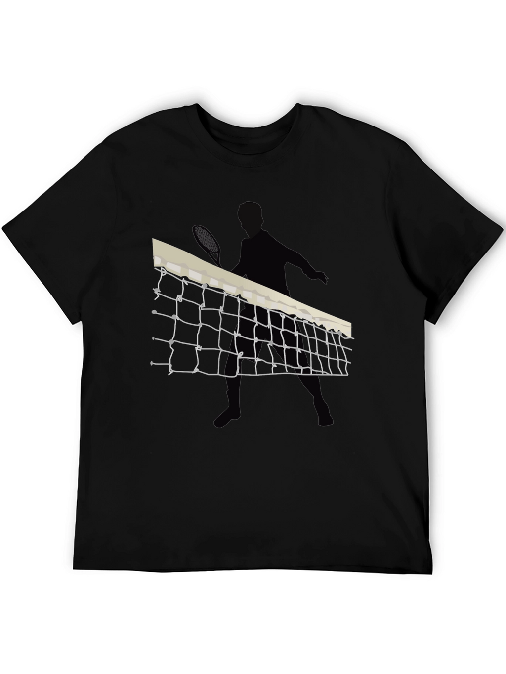 Tennis Player Graphic Black Tee