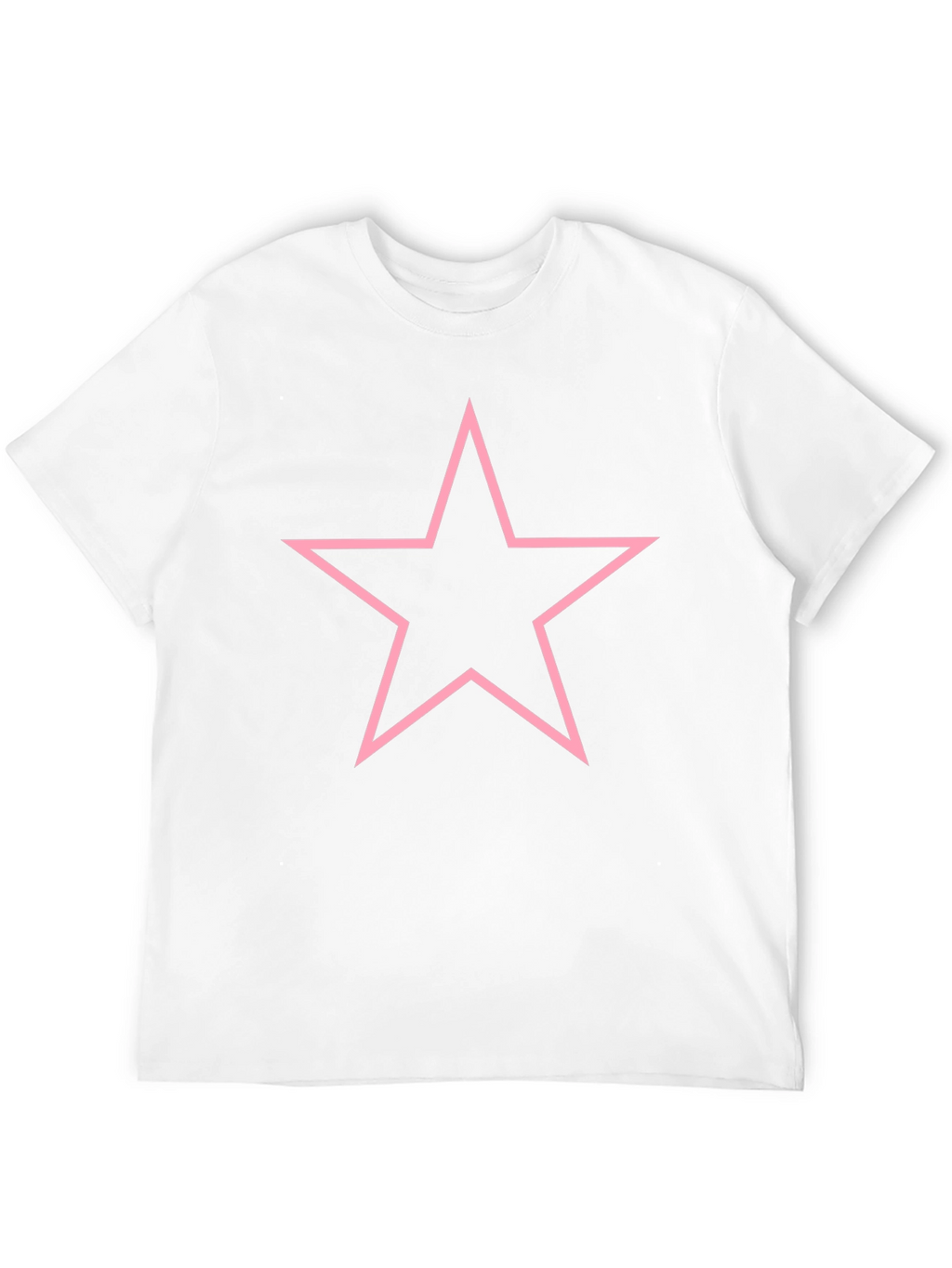Pink Star Graphic Black T-Shirt