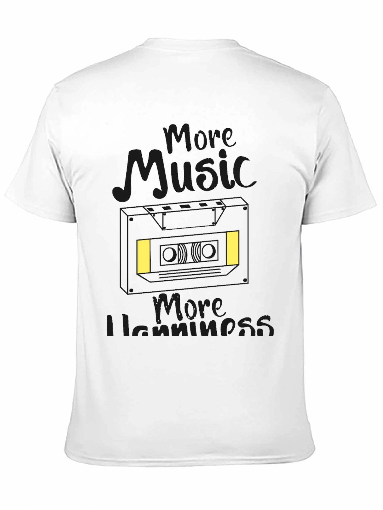 More Music More Happiness Black T-Shirt