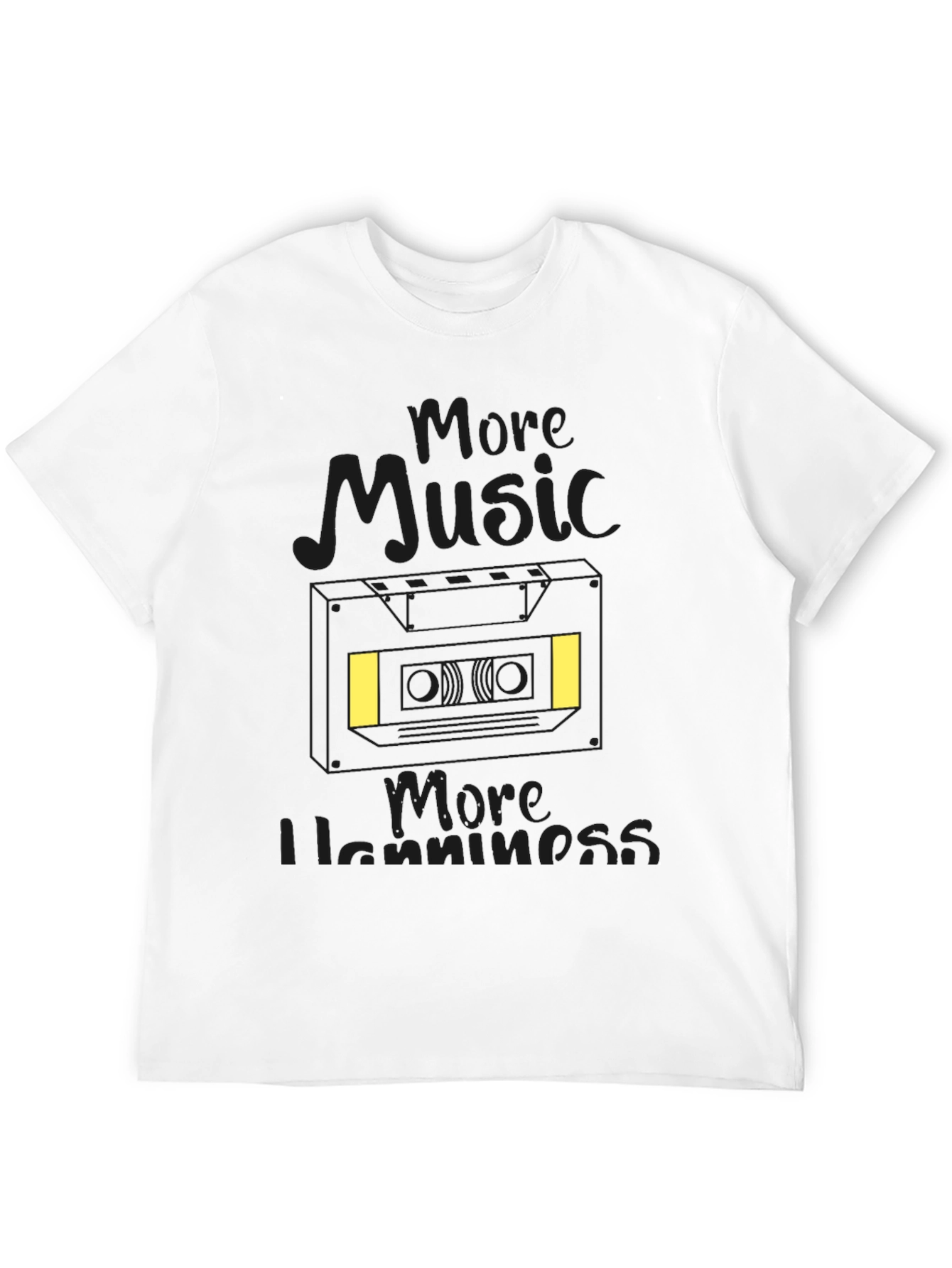 More Music More Happiness Black T-Shirt